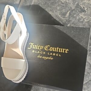 Juicy Couture Cream Platform Sandals